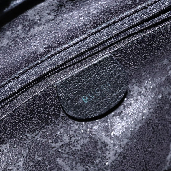 GUCCI Bamboo Hand Bag Suede Leather Black Gold 002 2853 0260 0 Auth ep10456