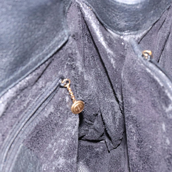 GUCCI Bamboo Hand Bag Suede Leather Black Gold 002 2853 0260 0 Auth ep10456