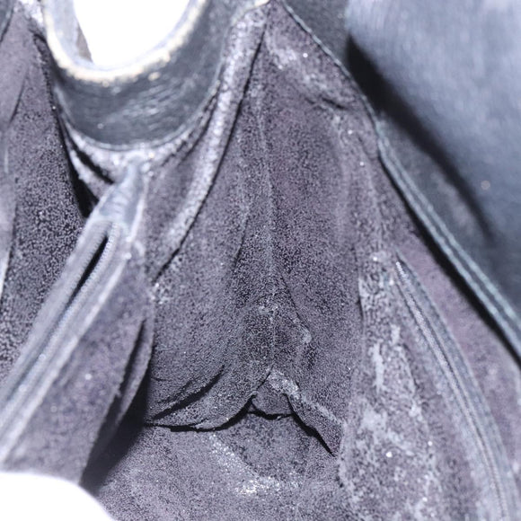 GUCCI Bamboo Hand Bag Suede Leather Black Gold 002 2853 0260 0 Auth ep10456