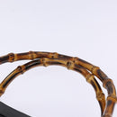 GUCCI Bamboo Hand Bag Suede Leather Black Gold 002 2853 0260 0 Auth ep10456-8