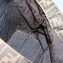 FENDI Zucca Canvas Hand Bag Black Brown Auth ep10459-18