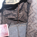 FENDI Zucca Canvas Hand Bag Black Brown Auth ep10459-19