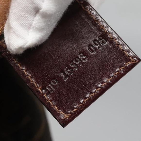 FENDI Zucca Canvas Hand Bag Black Brown Auth ep10459