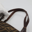 FENDI Zucca Canvas Hand Bag Black Brown Auth ep10459-8
