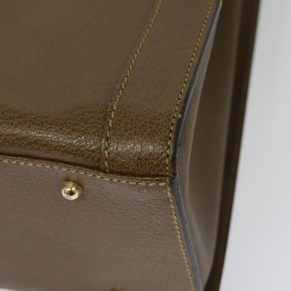 GUCCI Bamboo Hand Bag Leather Brown Gold 002 1186 0259 Auth ep10461