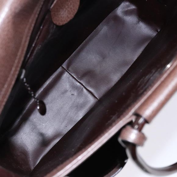 GUCCI Bamboo Hand Bag Leather Dark Brown 002 1118 0462 Auth ep10462