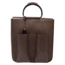 GUCCI Bamboo Hand Bag Leather Dark Brown 002 1118 0462 Auth ep10462-12