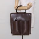 GUCCI Bamboo Hand Bag Leather Dark Brown 002 1118 0462 Auth ep10462-21
