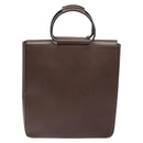 GUCCI Bamboo Hand Bag Leather Dark Brown 002 1118 0462 Auth ep10462-2