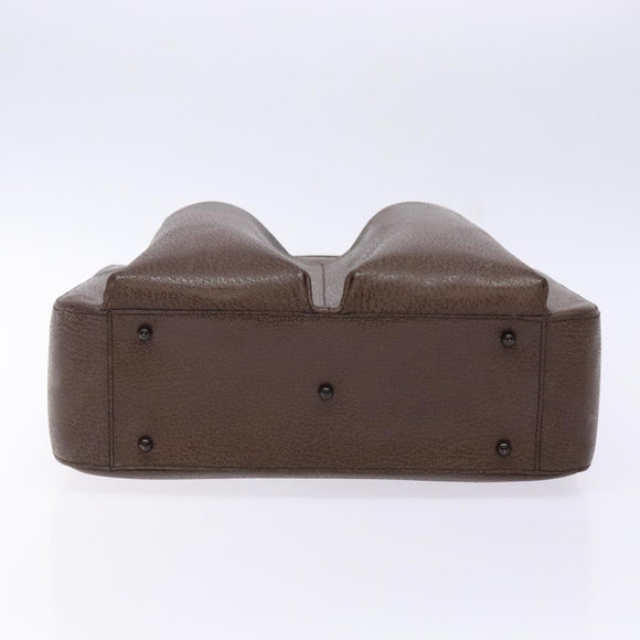 GUCCI Bamboo Hand Bag Leather Dark Brown 002 1118 0462 Auth ep10462