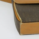 GUCCI Shoulder Bag Canvas Leather Brown Gold Auth ep10464-8