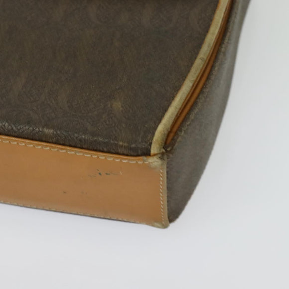 GUCCI Shoulder Bag Canvas Leather Brown Gold Auth ep10464