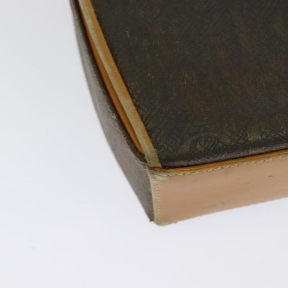 GUCCI Shoulder Bag Canvas Leather Brown Gold Auth ep10464