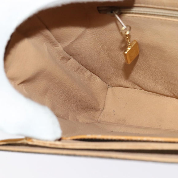 GUCCI Shoulder Bag Canvas Leather Brown Gold Auth ep10464