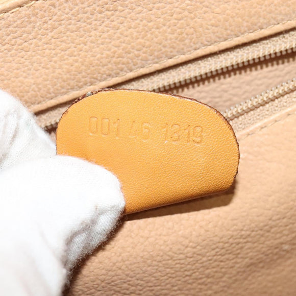 GUCCI Shoulder Bag Canvas Leather Brown Gold Auth ep10464