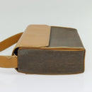 GUCCI Shoulder Bag Canvas Leather Brown Gold Auth ep10464-3