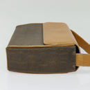 GUCCI Shoulder Bag Canvas Leather Brown Gold Auth ep10464-4