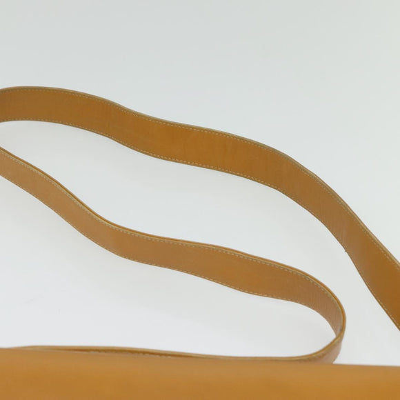 GUCCI Shoulder Bag Canvas Leather Brown Gold Auth ep10464