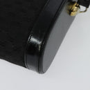 GUCCI Micro GG Canvas Shoulder Bag Leather Gold Black Auth ep10465-12