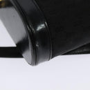 GUCCI Micro GG Canvas Shoulder Bag Leather Gold Black Auth ep10465-13