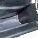 GUCCI Micro GG Canvas Shoulder Bag Leather Gold Black Auth ep10465-17