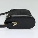 GUCCI Micro GG Canvas Shoulder Bag Leather Gold Black Auth ep10465-4