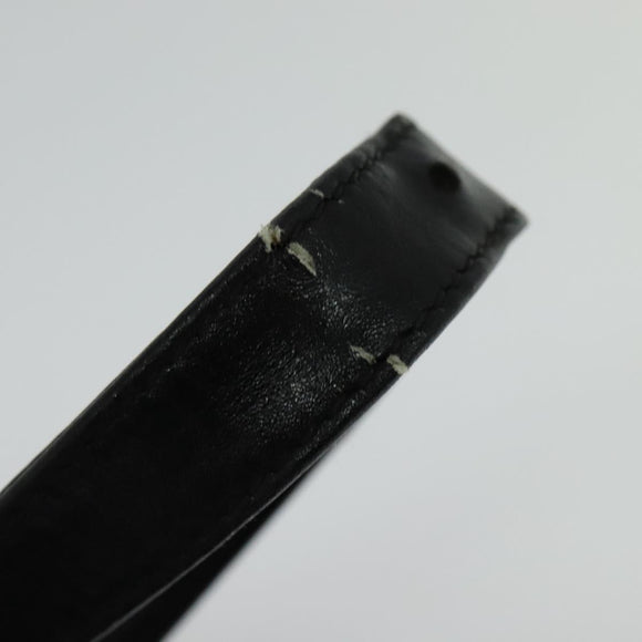 GUCCI Micro GG Canvas Shoulder Bag Leather Gold Black Auth ep10465