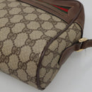 GUCCI GG Supreme Web Sherry Line Bag PVC Beige Gold 001 56 6472 Auth ep10466-14