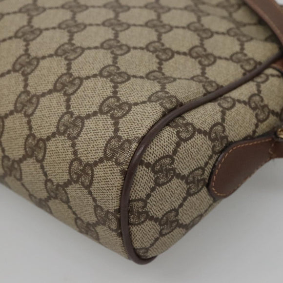 GUCCI GG Supreme Web Sherry Line Bag PVC Beige Gold 001 56 6472 Auth ep10466