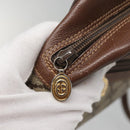 GUCCI GG Supreme Web Sherry Line Bag PVC Beige Gold 001 56 6472 Auth ep10466-9