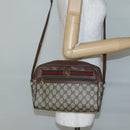 GUCCI GG Supreme Web Sherry Line Bag PVC Beige Gold 001 56 6472 Auth ep10466-23