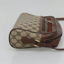 GUCCI GG Supreme Web Sherry Line Bag PVC Beige Gold 001 56 6472 Auth ep10466-4