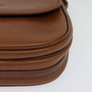 Burberrys Shoulder Bag Leather Brown Gold Auth ep10468-14