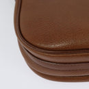 Burberrys Shoulder Bag Leather Brown Gold Auth ep10468-15