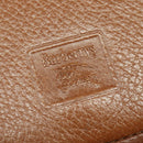 Burberrys Shoulder Bag Leather Brown Gold Auth ep10468-17