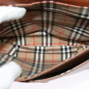 Burberrys Shoulder Bag Leather Brown Gold Auth ep10468-11