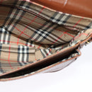 Burberrys Shoulder Bag Leather Brown Gold Auth ep10468-18