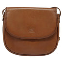 Burberrys Shoulder Bag Leather Brown Gold Auth ep10468-13
