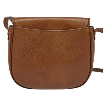 Burberrys Shoulder Bag Leather Brown Gold Auth ep10468 - 0