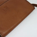 Burberrys Shoulder Bag Leather Brown Gold Auth ep10468-6