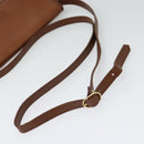 Burberrys Shoulder Bag Leather Brown Gold Auth ep10468-7
