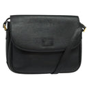 Burberrys Shoulder Bag Leather Gold Black Auth ep10469-1