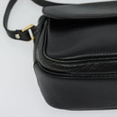 Burberrys Shoulder Bag Leather Gold Black Auth ep10469-9