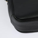 Burberrys Shoulder Bag Leather Gold Black Auth ep10469-15