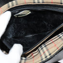 Burberrys Shoulder Bag Leather Gold Black Auth ep10469-12