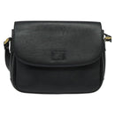 Burberrys Shoulder Bag Leather Gold Black Auth ep10469-13