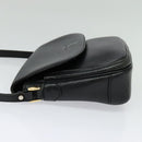Burberrys Shoulder Bag Leather Gold Black Auth ep10469-3