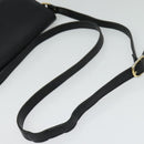 Burberrys Shoulder Bag Leather Gold Black Auth ep10469-7