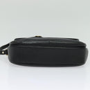 Burberrys Shoulder Bag Leather Gold Black Auth ep10469-5