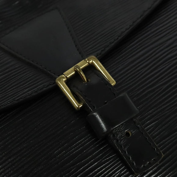 LOUIS VUITTON Epi Jeune Fille MM Shoulder Bag Black M52152 LV Auth ep10474